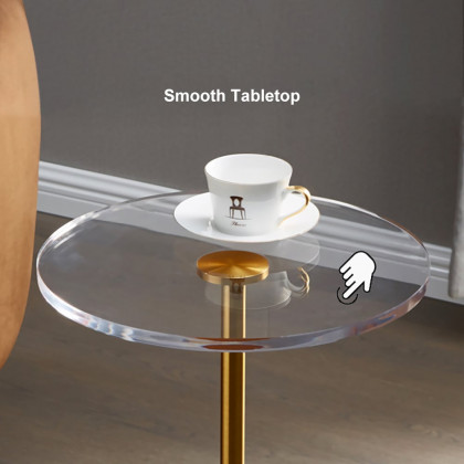 HMR - Side Table End Table Stainless Steel in 22.4"H