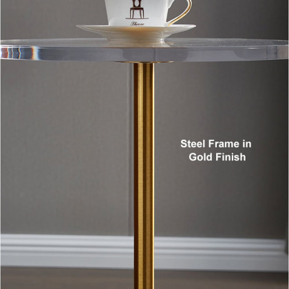 HMR - Side Table End Table Stainless Steel in 22.4"H