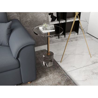 HMR - Side Table End Table Stainless Steel in 22.4"H