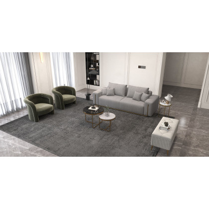 HMR Modern End Table Sets - White, Marble