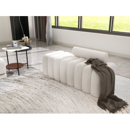 HMR - White Wood and Marble End Table with 3 Tiers in Gold and Walnut