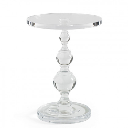 HMR - Modern Round End Table Acrylic Side Table in Clear
