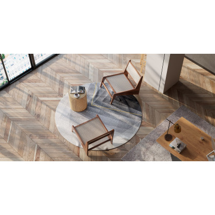 HMR - Round End Table with Storage in Rattan