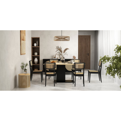 HMR - Round End Table with Storage in Rattan