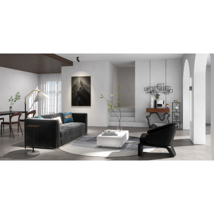 HMR - Modern Console Table with Drawers 39.4" in Black