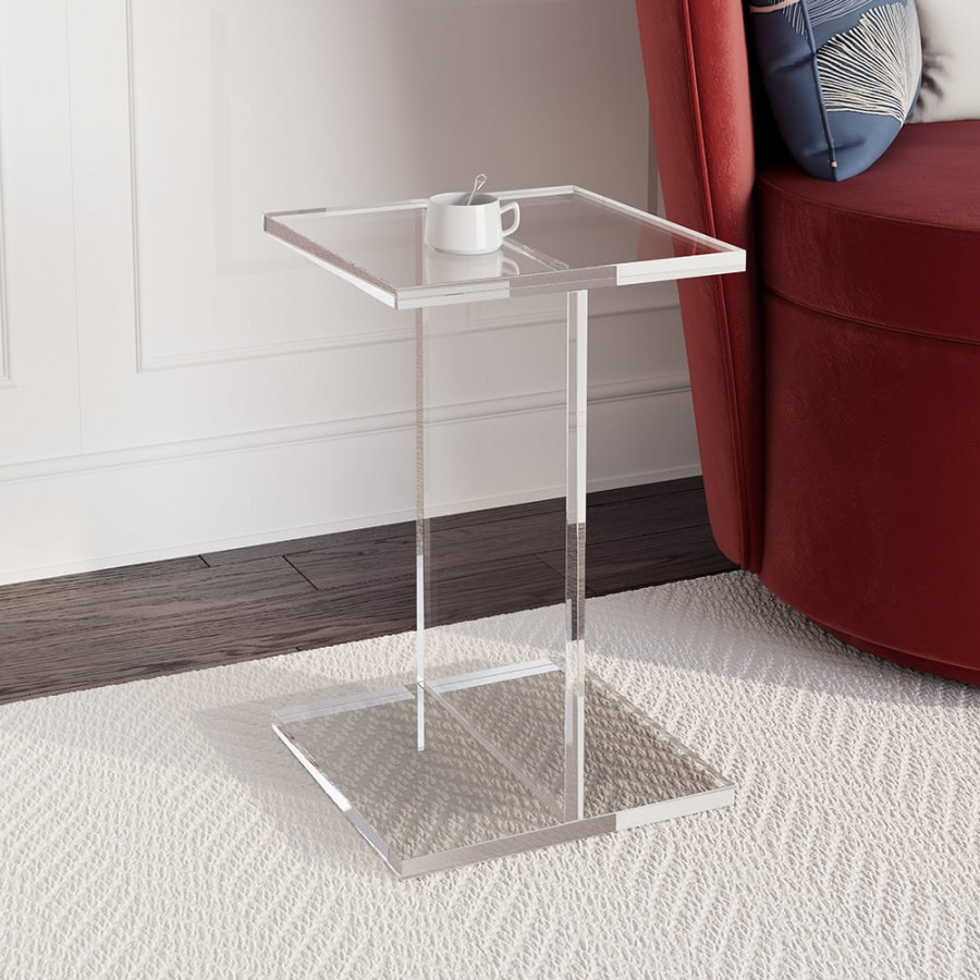 HMR - Square Acrylic End Table in Clear