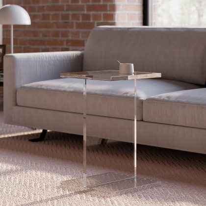 HMR - Square Acrylic End Table in Clear