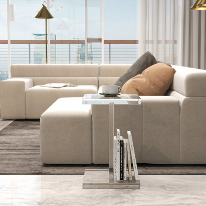 HMR - Square Acrylic End Table in Clear