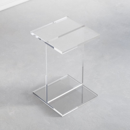 HMR - Square Acrylic End Table in Clear