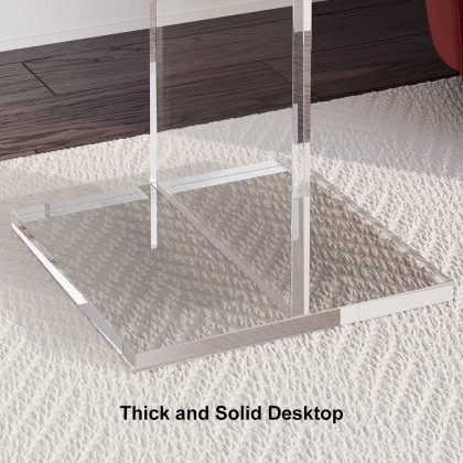 HMR - Square Acrylic End Table in Clear