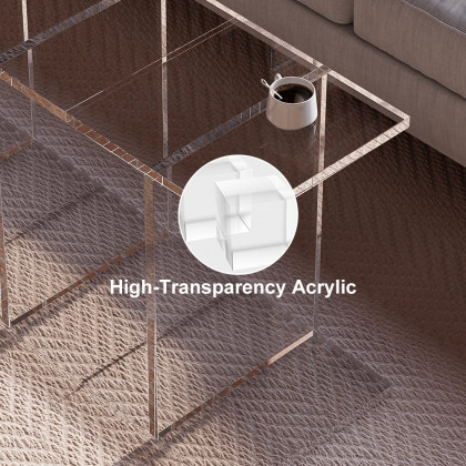 HMR - Square Acrylic End Table in Clear