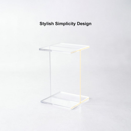 HMR - Square Acrylic End Table in Clear