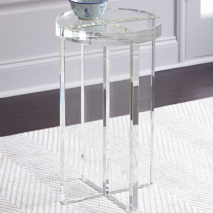 HMR - Round Acrylic End Table in Clear