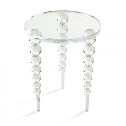 HMR - Acrylic Round Side Table in Clear