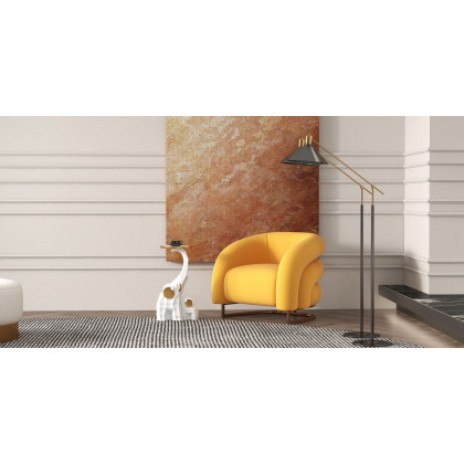 HMR End Table with Tray Top - White/Gold