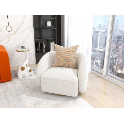 HMR End Table with Tray Top - White/Gold