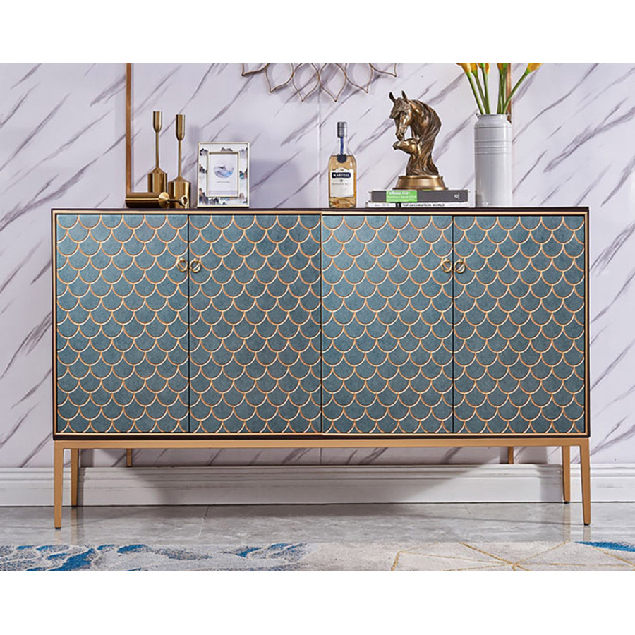 HMR - Modern 59" Sideboards Buffet with Doors & Shelves