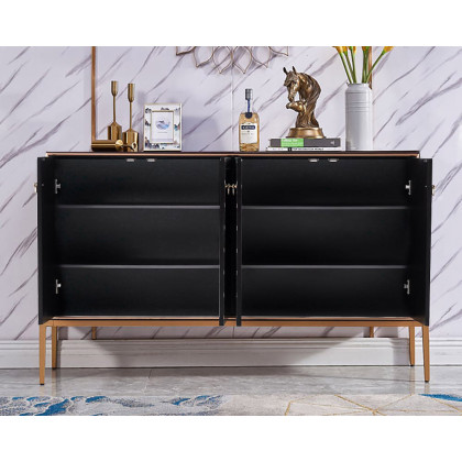 HMR Modern 59" Sideboards Buffet with Doors & Shelves - Blue