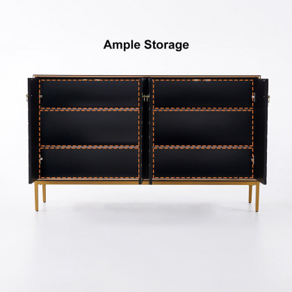 HMR Modern 59" Sideboards Buffet with Doors & Shelves - Blue
