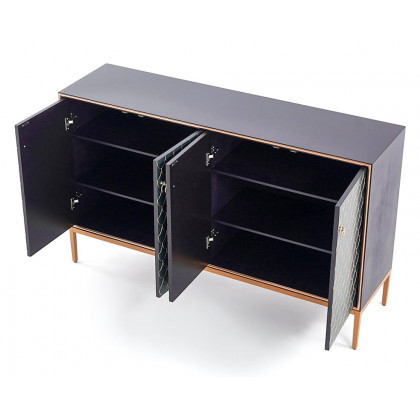 HMR Modern 59" Sideboards Buffet with Doors & Shelves - Blue