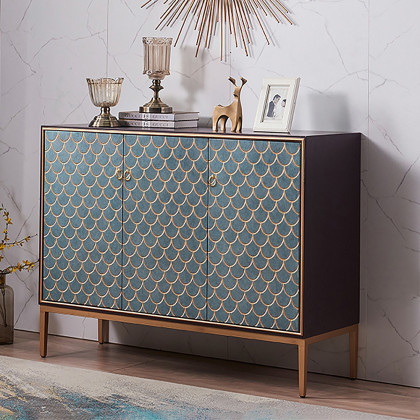 HMR - Modern 59" Sideboards Buffet with Doors & Shelves