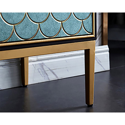 HMR Modern 47" Sideboards Buffet with Doors & Shelves - Blue