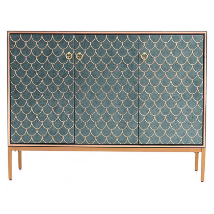 HMR Modern 47" Sideboards Buffet with Doors & Shelves - Blue