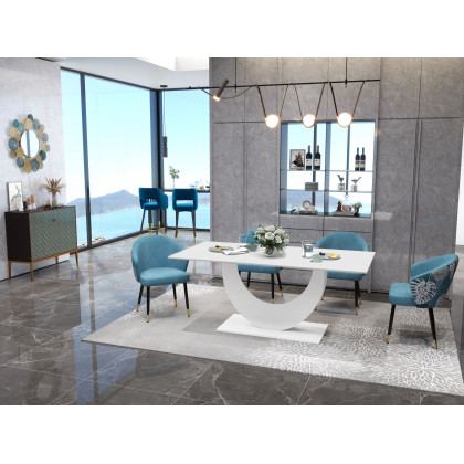 HMR Modern 39" Sideboards Buffet with Doors & Shelves - Blue