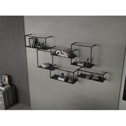 HMR Ctainer Series Industrial Nightstand with Storage/Shelf - Gray