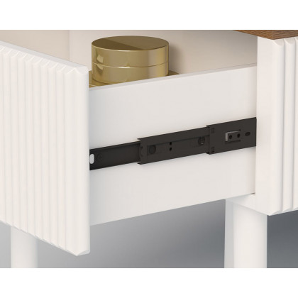 HMR - Contemporary Nightstand with Drawer in Wood