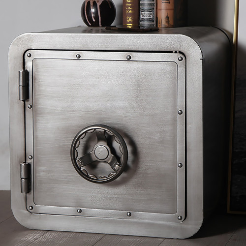 HMR - Industrial Nightstand with 1 Door in Metal