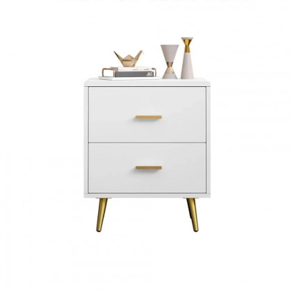 HMR - Modern Nightstand with Gold Legs