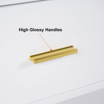 HMR - Modern Nightstand with Gold Legs