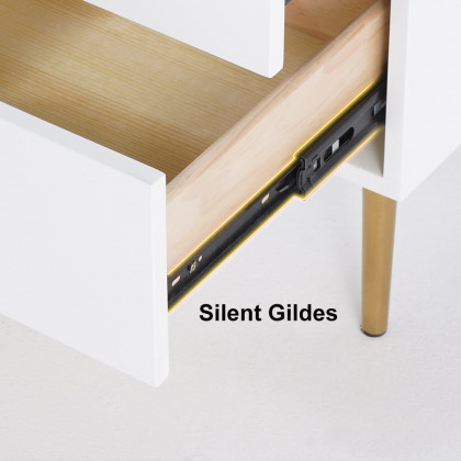 HMR - Modern Nightstand with Gold Legs
