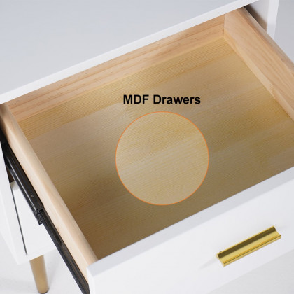 HMR - Modern Nightstand with Gold Legs