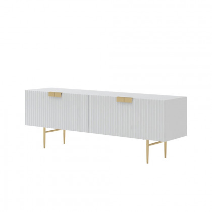 HMR - Twixer TV Stand with Storage 4 Doors in 79"W, White