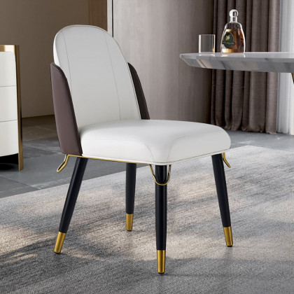 HMR - Modern Dining Chairs with PU Leather Upholstery (Set of 2)