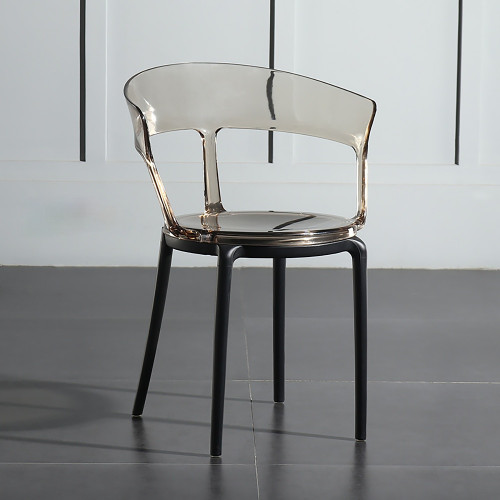 HMR Modern Acrylic Dining Chairs - Amber