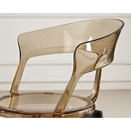 HMR Modern Acrylic Dining Chairs - Amber