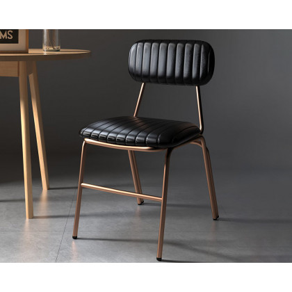HMR - Modern Dining Chairs with Faux Leather Upholstery (Set of 2)