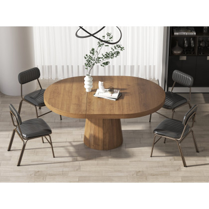 HMR Modern Dining Chairs with Faux Leather Upholstery (Set of 2) - Black