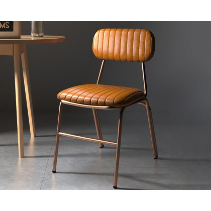 HMR - Modern Dining Chairs with Faux Leather Upholstery (Set of 2)