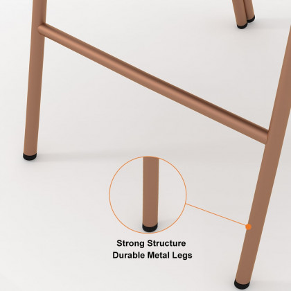 HMR Modern Dining Chairs with Faux Leather Upholstery (Set of 2) - Brown