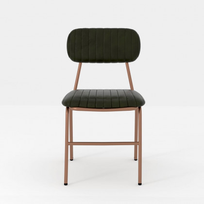 HMR Modern Dining Chairs with Faux Leather Upholstery (Set of 2) - Green