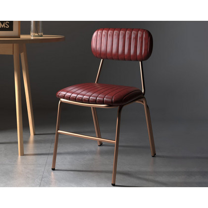 HMR - Modern Dining Chairs with Faux Leather Upholstery (Set of 2)