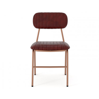 HMR Modern Dining Chairs with Faux Leather Upholstery (Set of 2) - Wine Red