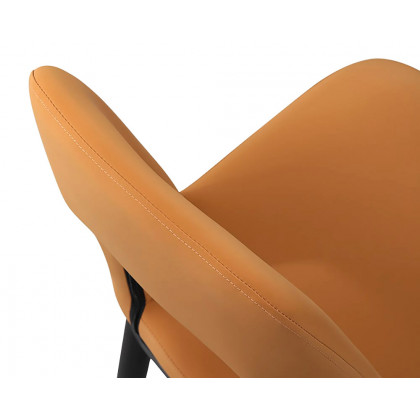 HMR Modern Dining Chair (Set of 2) - Orange/Black, Carbon Steel