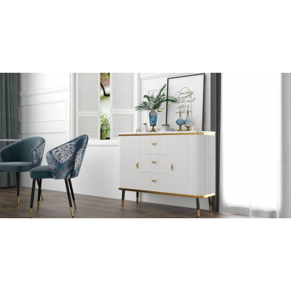 HMR Modern Dining Chairs with Velvet Upholstery - Greenish Blue, 1-Piece