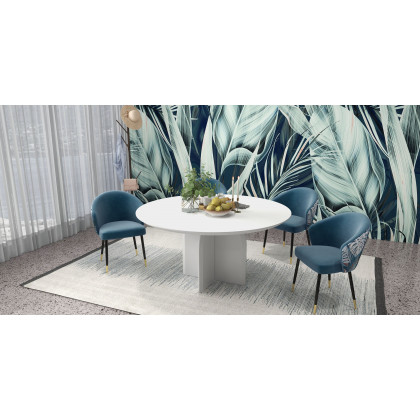 HMR Modern Dining Chairs with Velvet Upholstery - Greenish Blue, 1-Piece