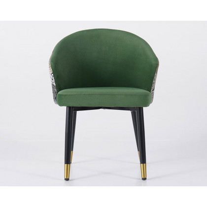 HMR Modern Dining Chairs with Velvet Upholstery - Green, 1-Piece